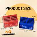 Flame-Shaped Pencil Holder (Includes 3 Flame-Themed Mini Figurines) Fun Office Desk Decor Accessory Gift for Teachers and Children (Green and light blue)