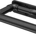 Box Space Curtain Rods for Windows 34 to 88 Inch, Room Darkening Blackout Curtain Rod, Indoor Outdoor Wrap Around Curtain Rod, Industrial Look Curtain Rods, Black