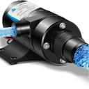 Upgraded 12V Macerator Pump for Jabsco 18590-2092, Open Flow | Self-Priming | Anti-Clog | Run-Dry, 12 GPM Macerator Pump with Thermal Protection and Waste Evacuation, for RV, Yacht, Marine, Toilet