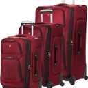 SwissGear Sion Softside Expandable Roller Luggage, Burgundy, 3-Piece Set (21/25/29)