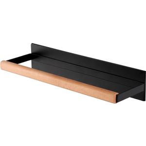 KES Magnetic Paper Towel Holder, Black Paper Towel Holder for Refrigerator, Wood & Metal Paper Towel Roll Holder for Grill, KPH502MA-BK