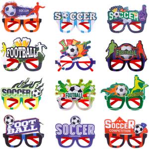OU RUI 12Pcs Soccer Themed Eyeglasses World Soccer Tournament Party Favors for Soccer Fans Party Favors Gifts Game Day Decoration Photo Props