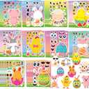 Easter Stickers for Kids, 50 Sheets Make Your Own Stickers, Easter Basket Stuffers DIY Bunny Stickers Sheets, Easter Gifts Decorations for Eggs Easter Crafts for Toddlers Egg Fillers Spring Stickers
