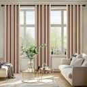 MIULEE Blackout Curtains for Bedroom Living Room 2 Panels, Thermal Insulated Room Darkening Drapes Grommet Noise Reducing Light Blocking Window Treatments 84 Inches Long 40x84 Inch Beige