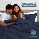 Bare Home Comforter Set - Full Size - Ultra-Soft - Goose Down Alternative - Premium 1800 Series - All Season Warmth (Full, Midnight Blue)