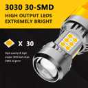 PHINLION 7444 Amber Yellow LED Bulbs, Super Bright 7443 7440NA 7444NA WY21W Blinker Turn Signal Parking Lights, Dual Filaments, Non-polarity, Pack of 2