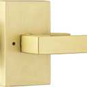 Gold Door Handle Interior,Privacy Door Handles for Bathroom, Satin Brass Heavy Duty Door Lever