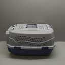 Amazon Basics 2-Door Top-Load Hard-Sided Dogs, Cats Pet Travel Carrier, Gray & Blue, 22.8"L x 15.0"W x 13.0"H