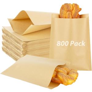800 Pack Wax Paper Sandwich Bags 8x6 inch Wax Paper Bags, Greaseproof Bag Paper Cookie Bags Bakery Wax Bag for Food, Sandwich, Snacks, Cookie, Candies and More