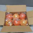 Thanksgiving Ball Ornaments Shatterproof 3inch Plastic Balls Set for Fall Party Supplies Harvest Hanging Decorations Pre-Strung Tree Ornaments Set of 6