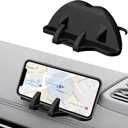 Universal Car Phone Holder Mount- Car Phone Holder with Anti-Slip Pad Mat, Secure Car Phone Mount for All iPhones/Samsung/Android Devices, Fits 99% Dashboard Cell Phone HolderBlack