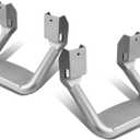 Auto Dynasty 1 Inches Universal Side Step with Mounting Brackets for Pickups & Trucks, Aluminum, Silver Powder Coated, Set of 2