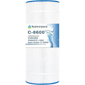 Pool Filter Compatible with CX800RE, C-8600, Star-Clear II C800, PA80, FC-1280, 75sq.ft, 1 Pack