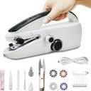 Handheld Sewing Machine for Beginners, Portable Mini Hand Held Sewing Machine Dual Speeds for Thin Fabrics, Home Travel Use