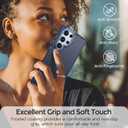 Rayboen for Samsung Galaxy S24 Ultra Case, Skin Feel Translucent Frosted Anti-Scratch Protective Phone Cover for Samsung S24 Ultra with Bumper Hard PC Back Soft Silicone Edge, Matte Blue