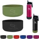 3 x Silicone Boots for 24 oz Water Bottles  2-Pack Protective Sleeves (Green & Black)  Custom Fit for CoolReady Stainless Steel Bottles