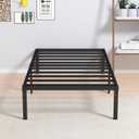 Twin XL Bed Frames No Box Spring Needed, 14 Inch Heavy Duty Metal Twin XL Platform Bed Frame Support Up to 2500 lbs, Easy Assembly, Noise Free, Black
