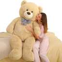 MaoGoLan Giant Teddy Bear Plush, Life Size Large Teddy Bear Stuffed Animal 5 Feet,Soft and Fluffy Big Teddy Bear Gift for Baby Shower,Christmas,Valentines (Brown)