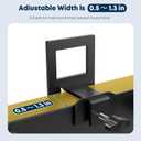 Non Slip Mattress Gaskets, Mattress Holder in Place Gripper for Metal Bed Frame, Keep Mattress from Sliding Gripper, Adjustable, 6 PCS, Black