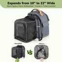 Morpilot Expandable Cat Carrier Backpack for Small Dogs & Cats Up to 18lbs, Breathable Mesh Pet Travel Backpack with Safety Leash, Foldable Airline Approved Carrier for Hiking Camping Outdoor, Grey