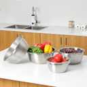 304 Stainless Steel Microporous Colander, 1.5QT Large Capacity with Mixing Bowl For washing vegetables, fruit and rice and for draining cooked pasta(2PC)