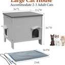 Heated Outdoor Cat House Weatherpoof Large Plastic Feral Cat Shelter