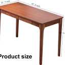 Solid Wood Desk with Drawers, Home Office Desk for Small Spaces, Gaming Work Study Desk, Student PC Desk for Bedroom, Easy to Assemble (Cherry Color, 47.2 inch)