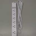 10 Ft Power Strip Surge Protector - 7 Outlets 4 USB Ports (2 USB C), Ultra Thin Flat Extension Cord & Flat Plug, 1700 Joules, Wall Mount, Desk Charging Station for Home Office Dorm, White