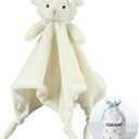 CREVENT Cozy Plush Baby Security Blanket Loveys for Baby Girls Boys, Minky Front and Back with Animal Face (Ivory Sheep)