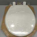 Mayfair Cassel Slow Close Toilet Seat, Easy Clean, Non Slip Premium Wood Seat, Easy Install, Made in USA, Round, Biscuit