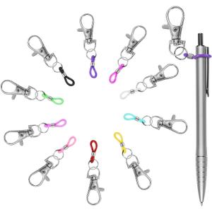 GAQWOK 10PCS Retractable Pen Holders - Clip on Pens for Badge Reel, Perfect Pen Holder for Lanyard, Nurses, and X-ray Marker Holder