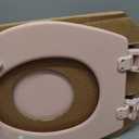 Bemis 500EC 063 Toilet Seat with Easy Clean & Change Hinges, 1 Pack Round, Venetian Pink