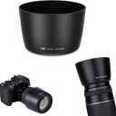 JJC Camera Lens Hood Shade Fits for Canon RF 75-300mm, EF 75-300mm f/4-5.6 III USM & EF-S 55-250mm f/4-5.6 is II Lens, Replaces Canon ET-60 Hood Reverse Attaching -Black