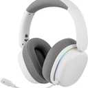 EPOMAKER X Aula G7 Pro Wireless Gaming Headset, Dual Mode BT5.3 & 2.4GHz, 7.1 Surround Sound, 80+ Hour Battery, RGB Light, with Noise Canceling Mic for PS5, PS4, Switch, PC (White)