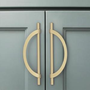 Amerdeco 10 Pack Brushed Gold Cabinet Pulls, 7.5 Inch(192MM) Hole Centers, Kitchen Cabinet Handles, Hardware, Drawer Pulls