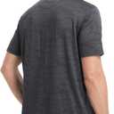 M MAELREG Golf Shirts for Men Moisture Wicking Jacquard Textured Active Casual Sport Collared Dry Fit Polos for Men Dark Grey Heather (Large)