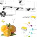 SineRise LED Modern Bathroom Vanity Light Fixtures, Modern Acrylic Bathroom Wall Lighting Fixtures Over Mirror, 6-Light, 48-Inch, Chrome, 100%-0% White 