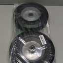 10" x 2.5" Flat Free Solid Rubber Tires 10 Inch Hand Truck Solid Wheels Replacement with 5/8" Axles, 8 Spacers 4 Pins for Hand Trucks, Wheelbarrows, Dolly Trolleies, 2 Packs