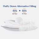 JOLLYVOGUE King Size Pillows Set of 4 for Sleeping, Soft and Supportive Bed Pillows with Down Alternative Filling for Side and Back Sleepers, Hotel Collection