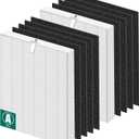 C535 Replacement Filter for Winix 115115 HEPA Filter Replacement Winix 5300-2, 6300-2 Air Purifier, 2 H13 True HEPA Filter + 8 Activated Carbon Pre-Filters by APPLIANCEMATES (White)