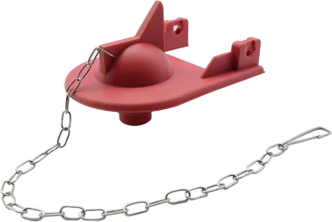 2 x Toilet Flapper Replacement parts for Flush Valves, 2-Inch, Shark-Fin, with Flappers and 11.22Inch285mm) Stainless Chains, Compatible with Kohler, Replacement Parts for WC Repair (1)