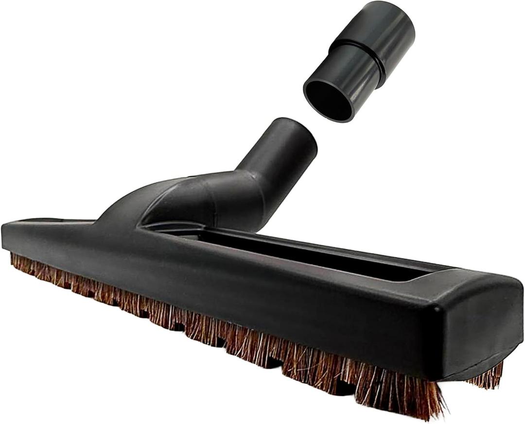 Universal Vacuum Brush Works for 32 mm (1 1/4") and 35 mm (1 3/8") Tubes - 14Inch  Compatible with shop vac attachments, Bissell, Eureka, Kenmore, Hoover  Includes 1 Floor Brush + 1 Adapter