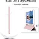 Case for iPad 9.7 inch 6th/5th Generation, Trifold Stand Smart Auto Sleep/Wake Cover, Lightweight Soft TPU Case with Pencil Holder for iPad 9.7" 2018/2017, Pink