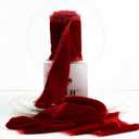 MEEDEE Red Velvet Ribbon 3 Inch Red Fringe Ribbons Raw Edge Silk Velvet Ribbons for Wreaths, Flower Bouquet, Photography, Dress Sash, Baby Shower, Wedding Decor (3 Yards)