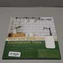 VEELIKE Herringbone Peel and Stick Tile Backsplash White Peel and Stick Backsplash for Kitchen 6 Sheets Back Splash Stick on Tiles 12''x12'' Self Adhesive Waterproof Wall Tile Stickers for Bathroom