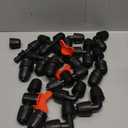 RedChili 17 Pcs 1/2 Inch Irrigation Tubing Fittings Kit, (1/2" ID x0.6-0.65" OD) 16mm Drip Tubing Barbed Locked Nuts Connectors with 2 Couplings 4 Tees 2 Ends 4 Elbows 3 Valves 2 Faucet Adapters