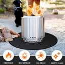 30'' Fire Pit Mat for Solo Stove Bonfire, Double-Sided Fireproof Under Grill Mat Deck Patio Protector Pad, Round BBQ Mat for Solo Stove Accessories, Easy to Clean, Reusable