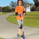Razor A3 Kick Scooter for Kids Ages 5+ - Larger Wheels, Front Suspension, Wheelie Bar, Lightweight, Foldable, Aluminum Frame, and Adjustable Handlebars