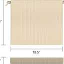 LVTXIII Outdoor Seat Cushions Seasonal Replacement Chair Cushions, Patio Chair Pads with Ties for Dining Chairs and Garden Furniture, (Square Back, 18.5"x16"x2", 2 Pack, Strip Beige)