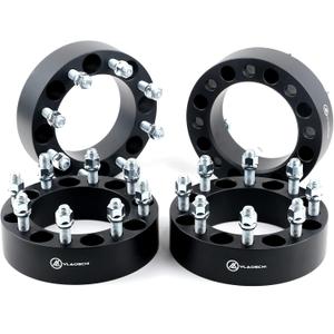 Black Forged 8x6.5 to 8x180 Wheel Adapters 2 Inch with 14x1.5 Studs Compatible with Chevy G-M-C 8 Lug for 1999-2010 Silverado Sierra 2500 3500 HD | 2014-2022 R-A-M 2500 3500 - Pack of 4